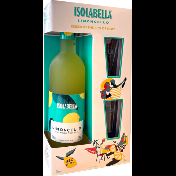 Isolabella Limoncello Geschenkverpakking met 2 Shotglazen